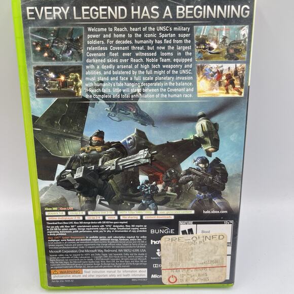 Halo: Reach  Xbox 360 Game (2010) PAL AUS Bungie - Picture 6 of 6